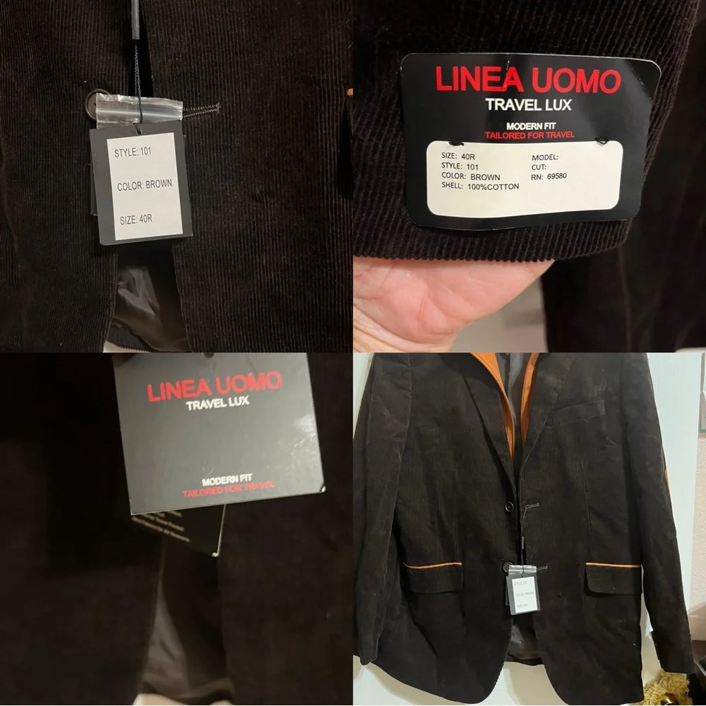 Linea Uomo Brown Corduroy Jacket